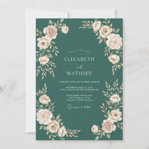 Convites Casamento Florestal Luxuoso Verde Floresta