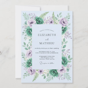 Convites Casamento Florestal Verdejante de Lavanda