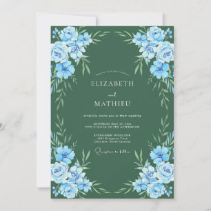 Convites Casamento Florido Azure da Floresta