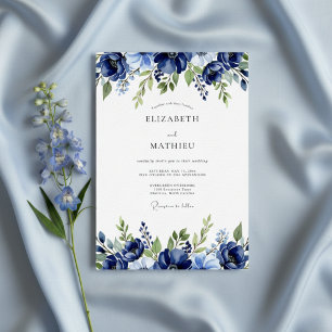 Convites Casamento Florido Pintura Marinha