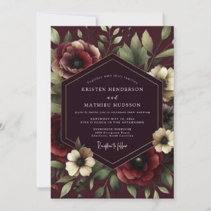 Convites Casamento Florido Renascença Claret