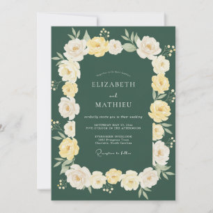 Convites Casamento Florido Romance Verde Floresta