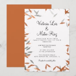 Convites Casamento Flutuante Da Folha Da Rússia Pampas