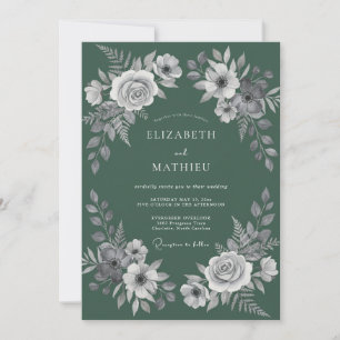 Convites Casamento Folha Branca de Juniper