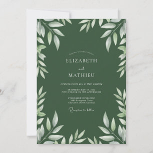 Convites Casamento Folha Verde Caçador