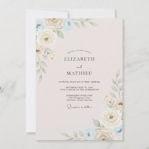Convites Casamento Folhado Azure Champanhe Dourado