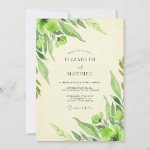 Convites Casamento Folhagem Chartreuse