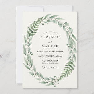 Convites Casamento Folhagem de Oliveira