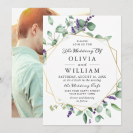 Convites Casamento FOLHAGEM Lavanda Eucalipto Moderno FOTO