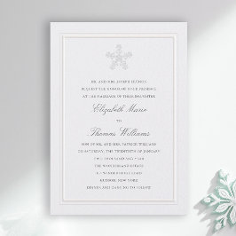 Convites Casamento Formal Clássico Moderno de Inverno Encan