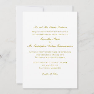 Convites Casamento Formal Clássico Tradicional Elegante Dou