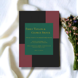 Convites Casamento Formal Colorido com Retornos de Quic Del