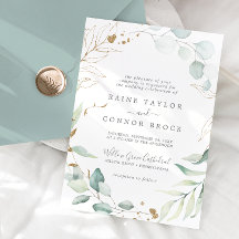 Casamento Formal com Folhas de Ouro e Vegetação Ar