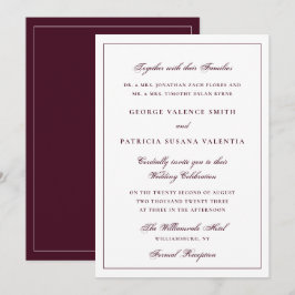 Convites Casamento Formal com Gravata Preta Tradicional de