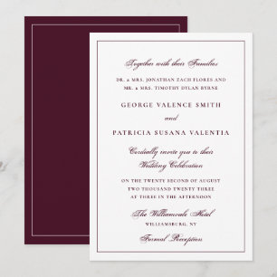 Convites Casamento Formal com Gravata Preta Tradicional de 