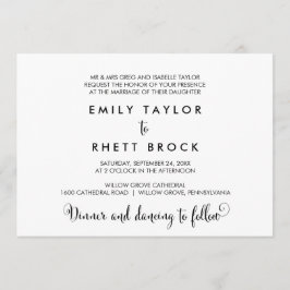 Convites Casamento Formal da Bela do Sul