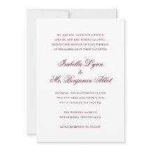 Casamento Formal da Borgonha Tradicional Elegante