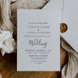 Convites Casamento Formal Da Caligrafia Minimalista Elegant<br><div class="desc">Cumprimente o seu evento de casamento rústico com este convite para casamento formal de caligrafia minimalista elegante.</div>