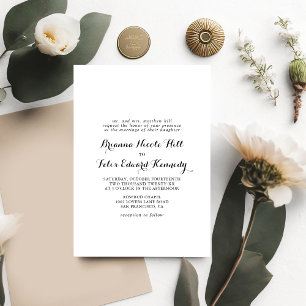 Convites Casamento Formal da Caligrafia Moderna