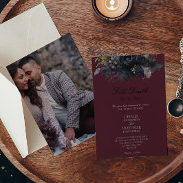 Convites Casamento Formal Da Morte Floral Escura Até À Mort