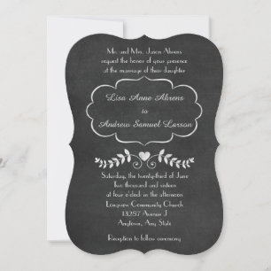 Convites Casamento Formal de Chalkboard