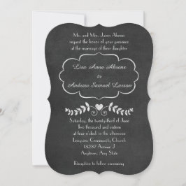 Convites Casamento Formal de Chalkboard Elegante