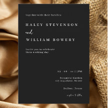 Casamento Formal de Chic com Script Minimalista Pr