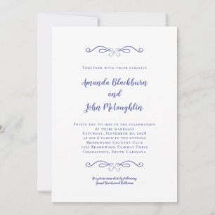 Convites Casamento Formal De Elegante Muito Peri Blue Periw