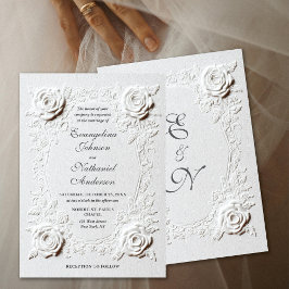 Convites Casamento Formal De Faux De Script Elegante De Ros
