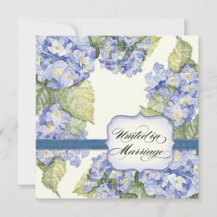Convites Casamento Formal de Hydrangea Azul