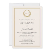 Casamento Formal de Ivory & Dourado Laurel Wreath