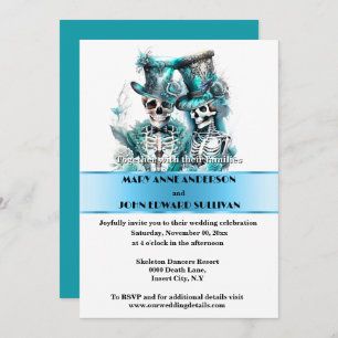 Convites Casamento formal de noiva azul branco