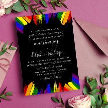 Casamento Formal de Paint Strokes Pride Flag LGBT