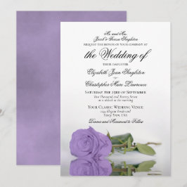 Convites Casamento Formal de Rosa Lavanda Roxo Elegante