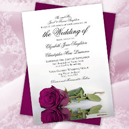 Convites Casamento Formal De Rosa Magenta Roxo Do Gabinete 