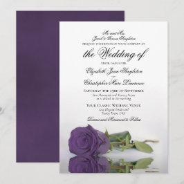 Convites Casamento Formal de Rosa Roxo Ametist Elegante