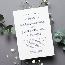 Casamento Formal do Eterno Branco Elegante Azul Cl