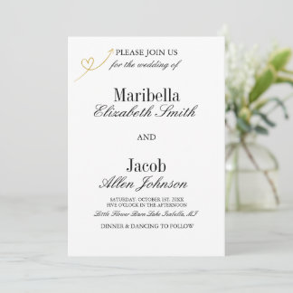 Convites Casamento Formal e Moderno Branco e Elegante