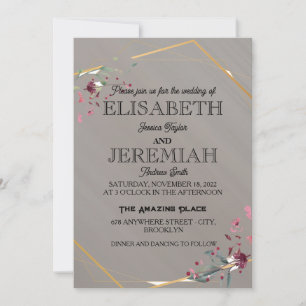 Convites casamento formal elegante clássico luxuoso