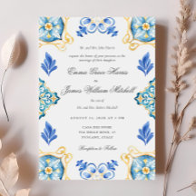Casamento Formal Elegante De Azulejos Italianos De