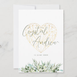 Convites Casamento Formal Elegante Eucalyptus Foliage