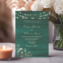 Convites Casamento Formal Emerald Green