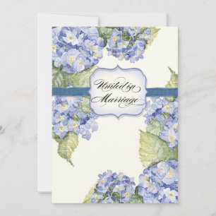Convites Casamento formal floral do suporte azul do