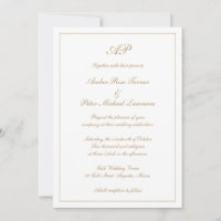 Casamento Formal Monograma Elegante Dourado Tudo E
