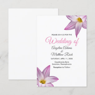Convites Casamento Formal Romântico das Flores de Lilly