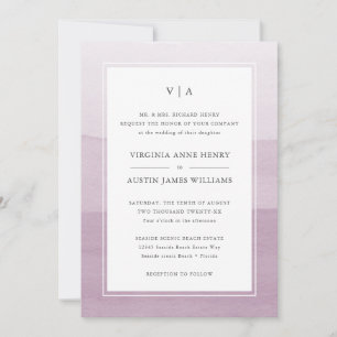 Convites Casamento Formal Roxo Moderno