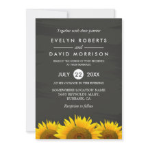 Casamento Formal Rustic Sunflower Classy Chalkboar