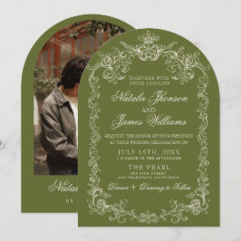 Convites Casamento Foto Antiga Dinheiro Velho Verde Oliva A
