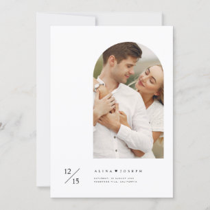 Convites Casamento Foto Arco Simples Minimalista Moderno