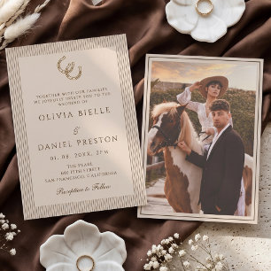 Convites Casamento Foto de Cavalos de Ferradura Ocidental M